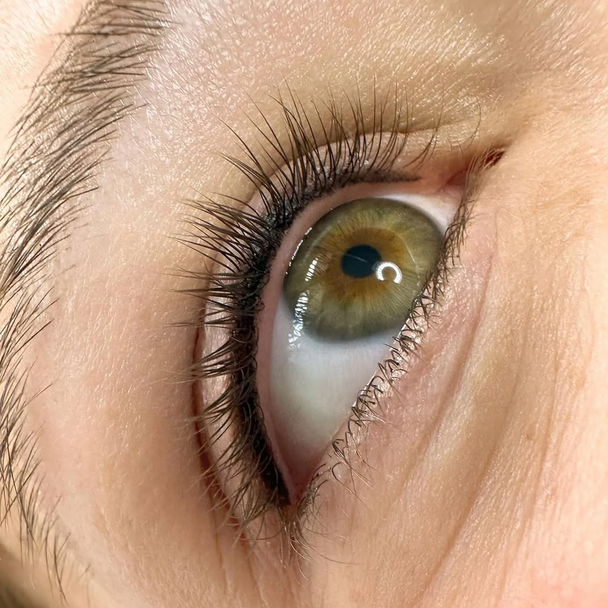 close-up eye with lash-line enhancement