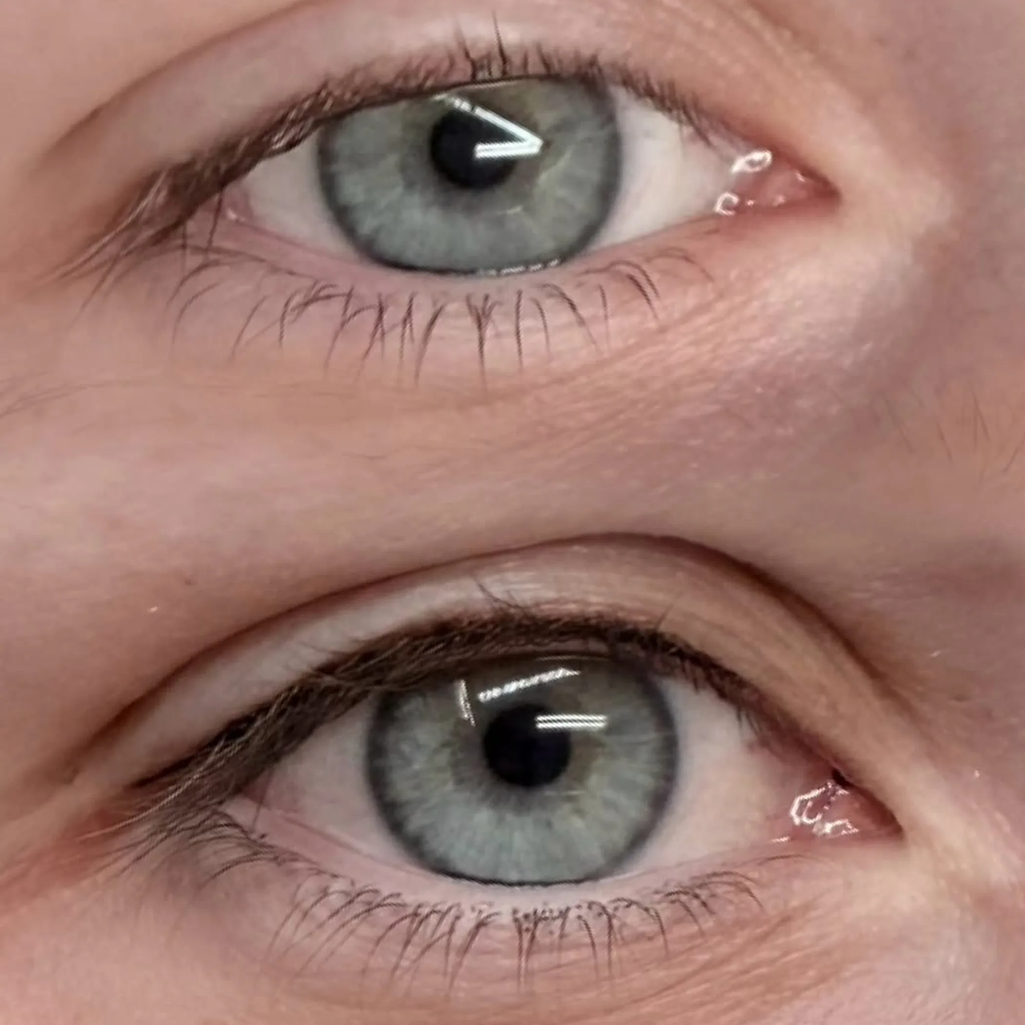 eye with permanent eyeliner